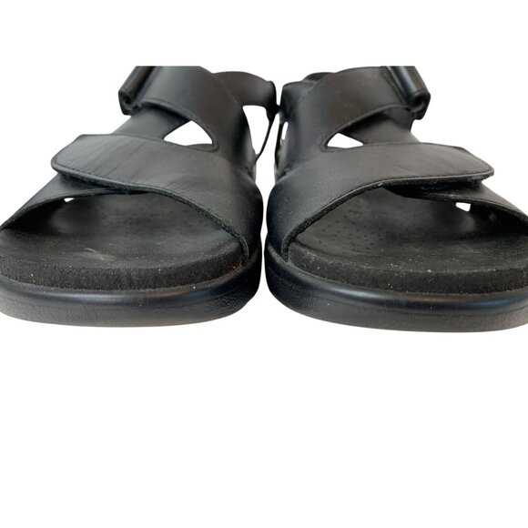 SAS Womens Huggy Black Leather Adjustable Comfort Sandals Size 8N M10094 - Picture 11 of 15